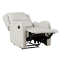 thumbnail image 4 of JERFIT Taupe Faux Leather Recliner Chair with Footrest, Solid Wood Frame, Padded Arms, Comfort Seating for Living Room, Bedroom, 4 of 7