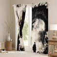 thumbnail image 3 of jejeloiu Japanese Samurai Black Out Curtains,Western Fantasy Animal Dragon Curtains Pack of 2 (42x63 Each),White Cherry Blossom Bedroom Curtains For Boys,Luxury Bedroom Decor, 3 of 6