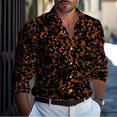 thumbnail image 1 of Chaqueta de manga larga con botones y diseño de plumas abstractas para primavera y verano para hombre diseño de nuevo estilo gráficos en HD alta calidad talla grande, 1 of 6