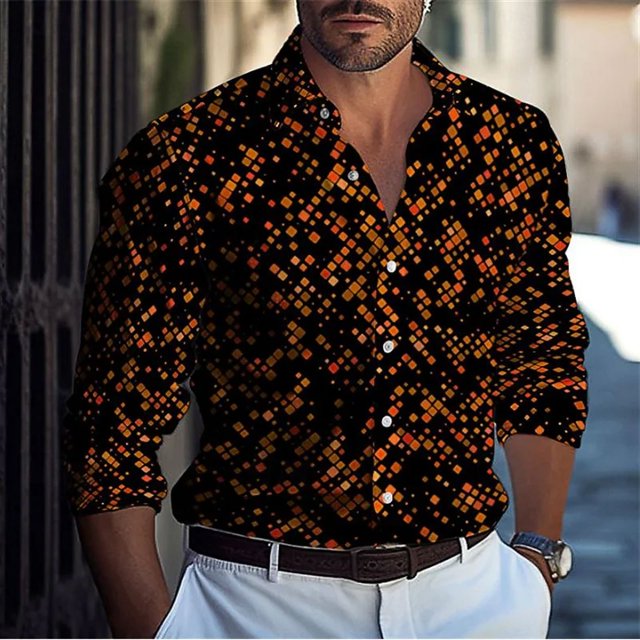 Chaqueta de manga larga con botones y diseño de plumas abstractas para primavera y verano para hombre diseño de nuevo estilo gráficos en HD alta calidad talla grande