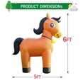 thumbnail image 4 of Decoración navideña inflable DomKom, 183 cm, diseño de caballo, LED, 4 of 6