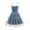 Dark Blue, variant on Girls Embroidered Tulle Dress Puff Sleeve Floral Ruffle Aline Dress Formal Birthday Party Dresses Blue, Size 7-8