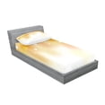 thumbnail image 2 of Ambesonne Christmas Fitted Sheet & Pillow Sham Set, Classy Christmas Design, Twinxl, Pale Brown White, 2 of 2