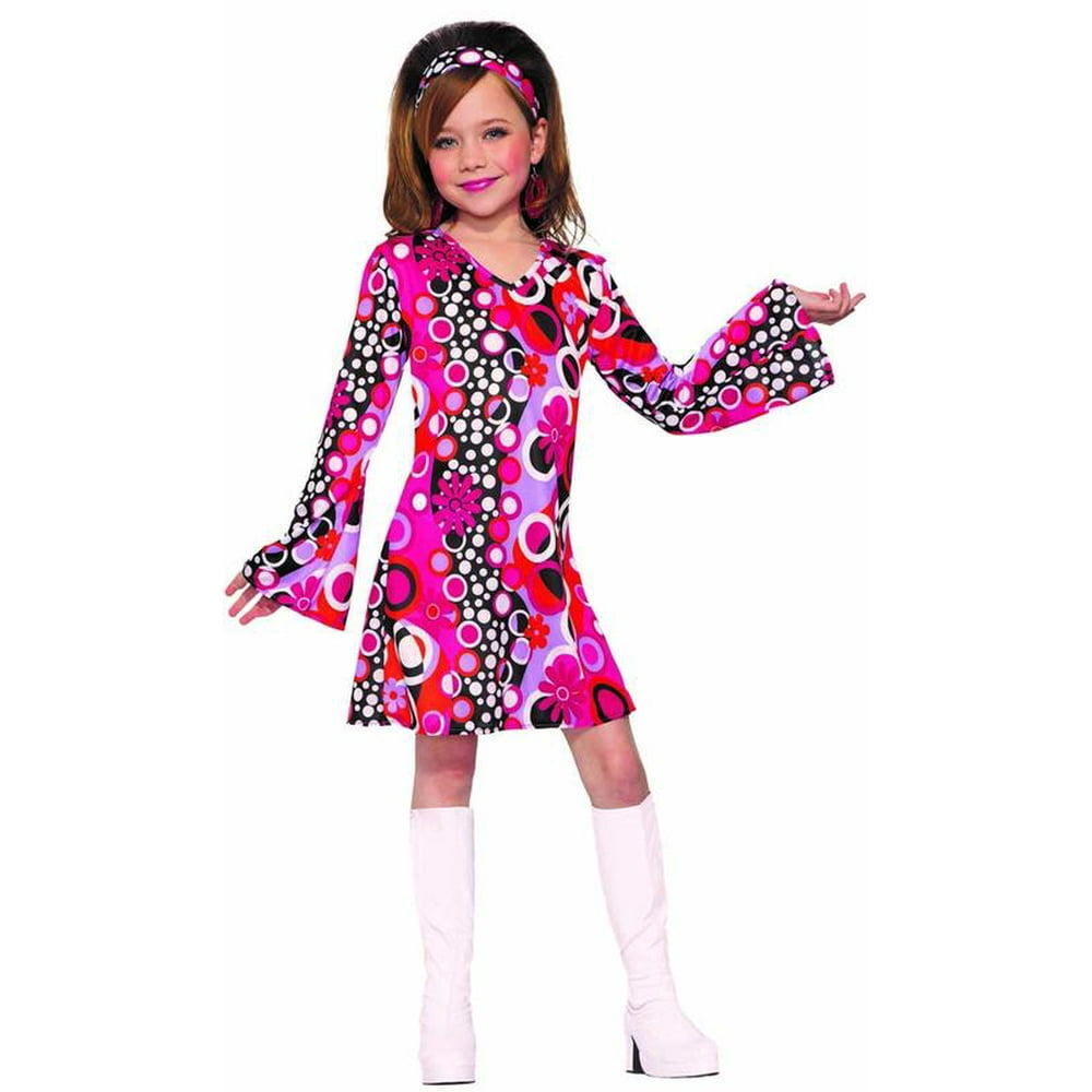 Groovy Girl Child 60s Mod Dancer Halloween Costume-L - Walmart.com ...