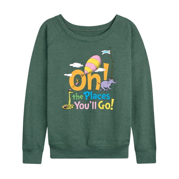 Dr. Seuss - Oh! The Places You'll Go - Women's Lightweight French Terry Long Sleeve Shirt