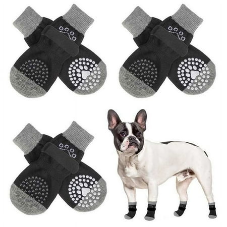 SCENEREAL Anti-Slip Dog Socks to Prevent Licking Paws  Dog Shoes for Hot/Cold Pavement  Dog Boots & Paw Protectors with Grippers for Hardwood Floors  Dog Booties for Small Medium Large Senior Dogs