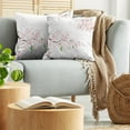 thumbnail image 5 of Ambesonne Floral Throw Pillow Cover 2 Pack, Soft Sakura Flower Branches, 20", Umber Green, 5 of 7