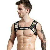 JOCKMAIL Men's Harness Belt Elastic Shoulder Strap Mens Neoprene Harness Mens Crop Top Chest Muscle Harness