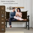 thumbnail image 4 of Outdoor Swing Cushions, Waterproof Thicken Porch Swing Cushions with Ties, 2-3 Seater Patio Swing Replacement Cushion for Backyard, Lawn and Garden（Coffee-40*60in）, 4 of 6