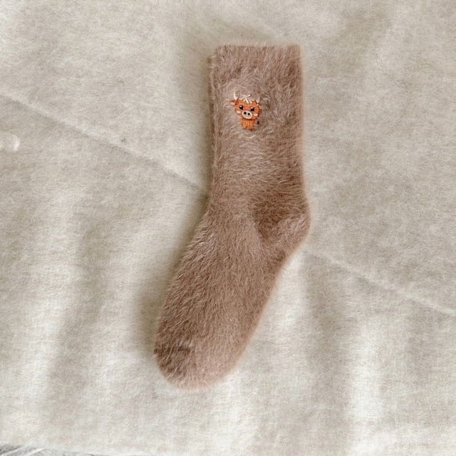 Calcetines gruesos y cálidos de invierno para mujer, con forro polar, hasta media pantorrilla | Calcetines térmicos y acogedores para dormir