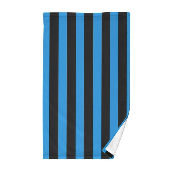 Blue and Black Stripes Cotton Face Towel Soft Hand Towel Absorbent Bathroom Towel for Kitchen Hotel