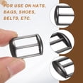 thumbnail image 3 of Uxcell 10Pcs Hebilla de Gorra de Metal para Béisbol, Ajustador de Correa de Gorra Ajustable, Sostenedor de Correa de Bolsa para Suministros de Accesorios de Fabricación de Bolsos, Negro Latte, 3 of 6