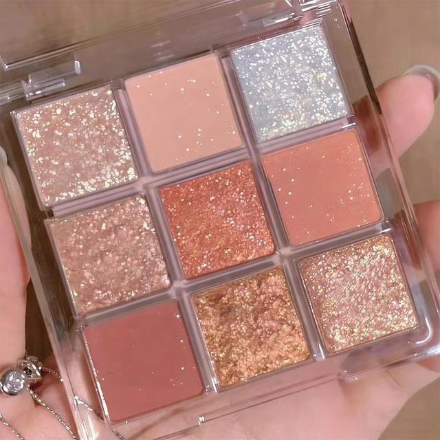 9 Color Shadows for Eyebrows, Palette / Red, Matte and Glossy Eyebrows Sha d