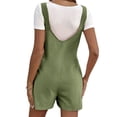 thumbnail image 4 of LJEFF Maternity Overalls Shorts, Cotton Front Pocket Adjustable Straps Casual Summer Jumpsuit Green, 4 of 8