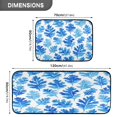 thumbnail image 3 of 2-Piece Kitchen Mat Set Non Slip Washable Floor Mats Decorative Rugs for Kitchen Sink Laundry Blue Oak Leaf Pattern, 3 of 7