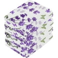 thumbnail image 3 of Purple Lavender Flowers Washcloth 12x12in Set, 2 Pack Absorbent Cotton Towel Square Kitchen Dishes Towels, Soft Cleaning Face Hand Towel Fast Drying Wash cloth, 3 of 7