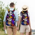 thumbnail image 4 of Goofa The Nightmare Before Christmas Pattern Durable Canvas Daypack - High-Quality Vintage Backpack, Compact & Versatile for Travel and Everyday Use-Small, 4 of 5
