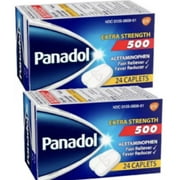 48 PANADOL 500 mg Extra Strength Caplets Pain Reliever