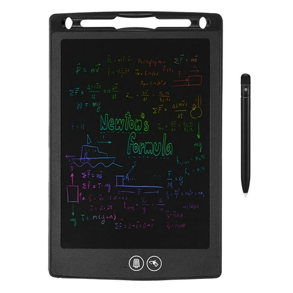 TFixol 10 inch LCD Drawing Tablet Portable Digital Writing Pad LCD Colorful Screen Partial Erasable Drawing Pad with Stylus Pen Black