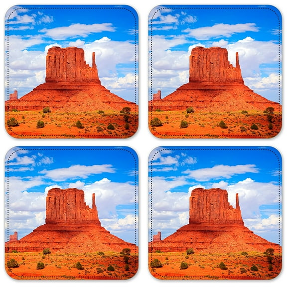 Vinyl Drink Coasters - Set of 4 - Desert Tower