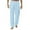 Blue, variant on Utoimkio Men's Casual Linen Pants Loose Fit Work Trousers Straight Leg Elastic Drawstring Waist Summer Beach Yoga Long Pants with Pockets