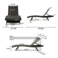 thumbnail image 3 of Chaise Longue de Patio, Chaise Longue Pliante Extérieure en Fer, Chaise Longue en Rotin PE Tout Temps Inclinable Réglable pour l'Extérieur, Chaise Longue Portable pour Plage Pelouse Piscine-Marron, 3 of 5