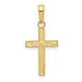 thumbnail image 3 of FB Jewels 14K Yellow Gold Small Cross Pendant, 3 of 4