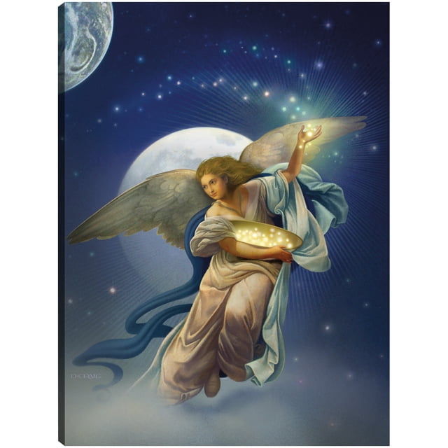 Cuadro Decorativo - Ángel 2 Jr Impresión en canvas, estrechado.