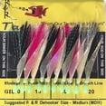 thumbnail image 2 of R&R Sabiki Goggle Eye Rig White Feathers with Flash White, 6, 2 of 3