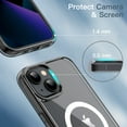 thumbnail image 6 of JETech Magnetic Case for iPhone 13 6.1-Inch Compatible with MagSafe Wireless Charging, Shockproof Phone Bumper Cover, Anti-Scratch Clear Back (Black), 6 of 7
