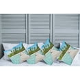 thumbnail image 6 of Ambesonne Tropical Throw Pillow Cover 4 Pack, Maldives Island Beach, 24", Fern Green Turquoise, 6 of 6