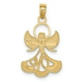 thumbnail image 4 of 14K Two-Tone Gold Charm Pendant 27 mm 15 With Rhodium Love Angel, 4 of 4