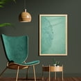 thumbnail image 2 of Mint Wall Art with Frame, Floral Simplistic Pattern with Mixed Leaves Botanical Beauty Nature Illustration, Printed Fabric Poster for Bathroom Living Room, 23" x 35", Teal Turquoise, by Ambesonne, 2 of 2
