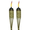 TIKI Brand 57" Barbados Bamboo Torch with Easy-Pour System, Natural, Pack of 2
