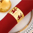thumbnail image 3 of Dengmore 2pcs Christmas Metal Napkin Ring Snowflake Shape Napkin Buckle Table Dinning Decoration Christmas New Year Party Banquet Supply, Home, 3 of 5