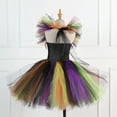 thumbnail image 5 of CHOYURME CHONYURM Girls Halloween Witch Costume with Witch Hat and Magic Brooms for 2-12 Years, 5 of 7