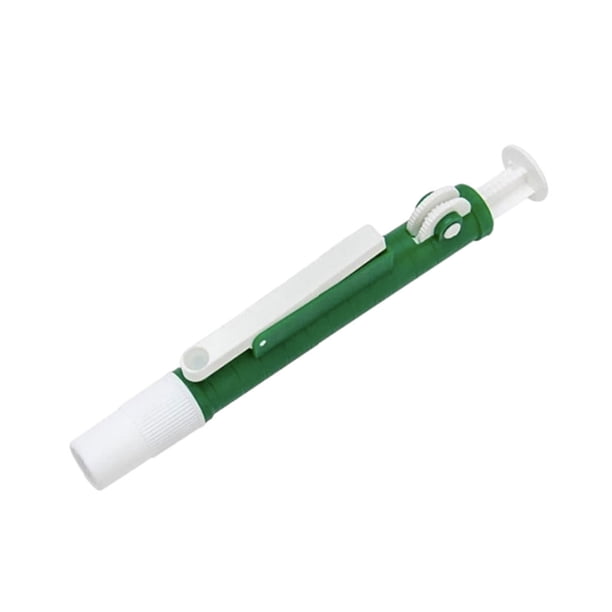 Riwesomey Bomba de pipeta versátil para pajitas de vidrio y plástico, bomba de pipeta de liberación rápida Material de laboratorio verde 10ml