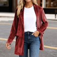 thumbnail image 2 of Women's Soft Velvet Thermal Jacket Cozy Loose Fit Long Sleeve Outerwear With Pockets For Casual Outdoor Fall Winter Fashion, 2 of 5