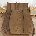 thumbnail image 6 of 3 Pcs Soft Bedding Set, Includes 1 Duvet Cover with Zipper And 2 Pillow Shams,Wood Grain Twin(86"x70"), 6 of 8