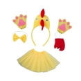 thumbnail image 4 of Accesorios de disfraz de pollo 3D para cosplay, Halloween, niñas y niños. Amarillo con cola roja, 4 of 9