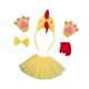 thumbnail image 4 of Disfraz de pollo en 3D para niñas y niños, ideal para Acción de Gracias, cosplay Amarillo con cola roja, 4 of 9