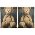 thumbnail image 5 of Wobogo Cute Teddy Bear Doll Kitchen Curtains 2 Piece Set Farmhouse Country Style Light Filtering Small Window Drapes Suitable for Bathroom Laundry Room and RV 27x24in, 5 of 9