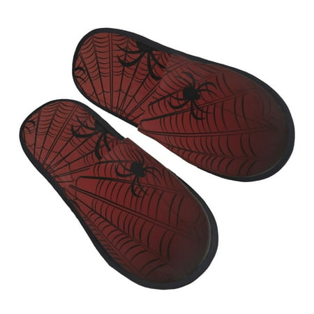 

Bingfone Spiders On A Web House Slippers for Women Men with Soft Rubber Sole Slip On for Indoor/Outdoor-Large