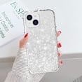 thumbnail image 5 of Compatible with iPhone 15 Plus Bling Glitter Case for Women Cute Diamond Rhinestone Sparkly Acrylic Sticker Back Plating Metal Bumper FrameProtective Girly Fashion Luxury Cover Silver, 5 of 13