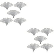 10 PCS Ginkgo for Decor Decorative Embossed Household Accessories Iron