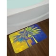thumbnail image 2 of Tropical Bath Mat, Colorful Pixel Design Like Art Palm Tree Graphic Psychedelic Beachy Squares, Plush Bathroom Decor Mat with Non Slip Backing, 29.5" X 17.5", Multicolor, by Ambesonne, 2 of 2
