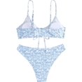 thumbnail image 2 of Women's Floral Print Tie Front Bikini Bathing Suit 2 Piece Swimsuits, 2 of 5