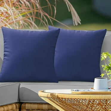 Outdoor Waterproof Throw Pillow Covers 18X18 Set of 2 Decorative WineRed Patio Furniture Cushion Cases Outside Decor for Couch Garden Bench Porch