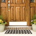 thumbnail image 6 of Safavieh Courtyard Bailey Chevron Indoor/Outdoor Area Rug, Black/Beige, 4' x 5'7", 6 of 15