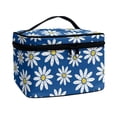 thumbnail image 2 of HELLHERO Effortless Organization Wide Open Portable Pouch Makeup Beauty Bag Travel Cosmetic Organizer Bag Daisies (8.86"x6.5"x5.9"), 2 of 6
